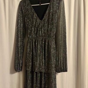 Shimmery silver party dress